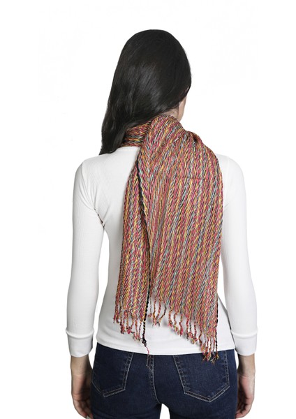 Gökkuşağı Renkli %100 Pamuk Şal modelleri