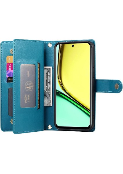 Realme C67 4g Iş Çok Fonksiyonlu Cüzdan Crossbody Için Flip Case (Yurt Dışından) modelleri
