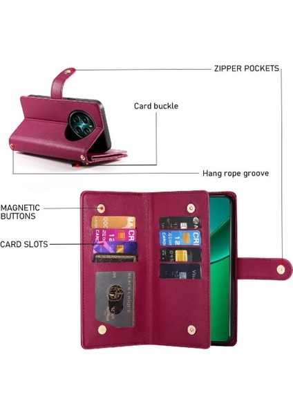 Realme 12 Artı Crossbody Kayış Standı Çok Fonksiyonlu Cüzdan Için Flip Case (Yurt Dışından) fırsatları