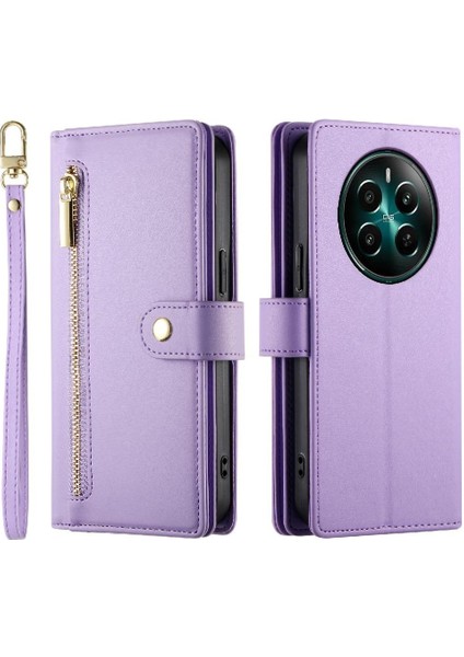 Realme 12 Artı Crossbody Kayış Standı Çok Fonksiyonlu Cüzdan Için Flip Case (Yurt Dışından) modelleri