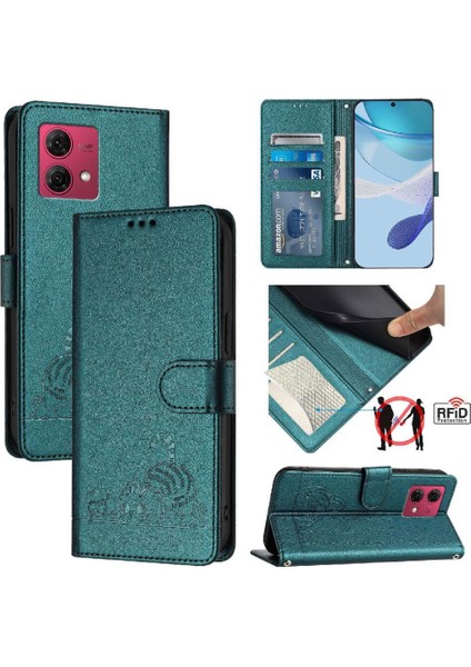 Motorola Moto G84 5g Kart Yuvası Tutucu Için Kılıf Kickstand Cüzdan Kapak Çevirin (Yurt Dışından)