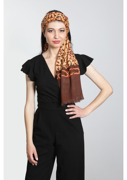 Orange Bordo Ipek - Keten Eşarp Şal fiyatları