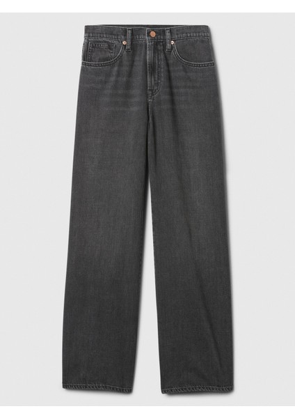 Kadın Siyah Wide Leg Jean Pantolon fiyatları