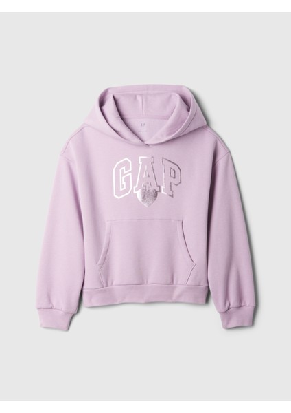 Kız Çocuk Lila Gap Logo Sweatshirt