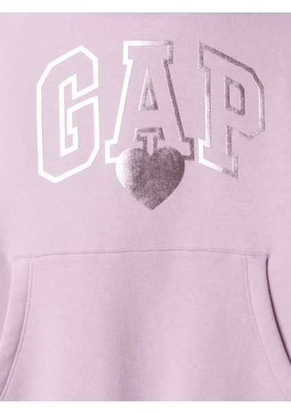 Kız Çocuk Lila Gap Logo Sweatshirt