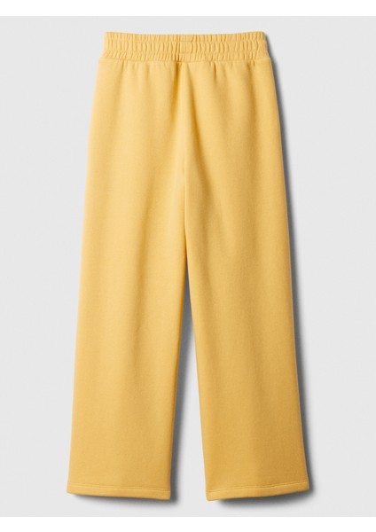 Kız Çocuk Sarı Gap Logo Wide Leg Fleece Eşofman Altı fiyatları