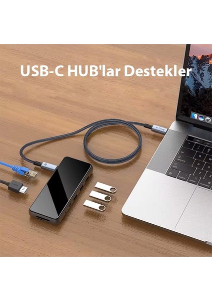 Profesyonel 240W Type-C Şarj Kablosu 40GBPS Veri Aktarım 8k HDMI Notebook Laptop Macbook Şarj Usb4.0