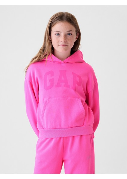 Kız Çocuk Pembe Gap Logo Sweatshirt