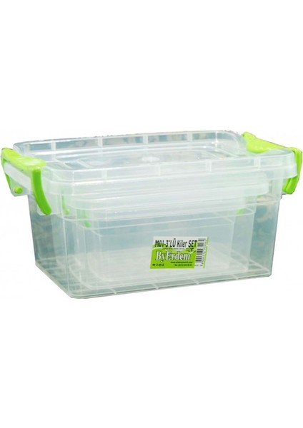 Erdem Kiler Box 3 Lü Set 0,48LT+1LT+2LT Kod 446