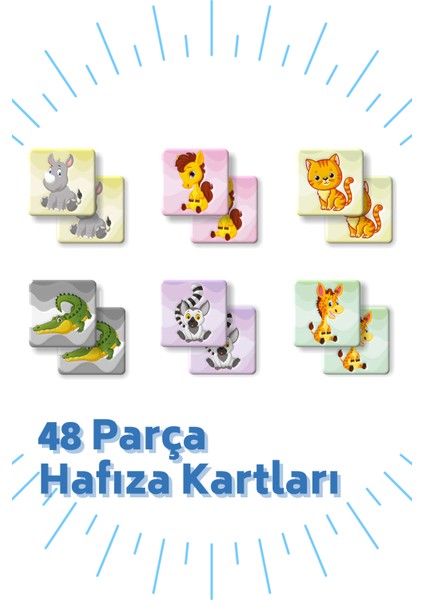 Hafıza Kartları 48 Parça 3 Yaş "yavru Hayvanlar" BON8057