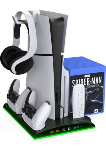 Ps5 Slim ve Tüm Modeller Için Multi Fonksiyon Soğutma ve Şarj Ünitesi Uyumlu