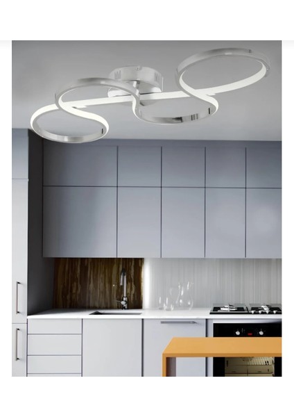 Modern Massimo Led Avize Plafonyer Tavana Sıfır Hol Antre Salon Oturma Odası Mutfak Avize