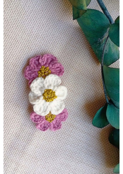 Papatya Desenli Çıtçıtlı 2 Li Set Kız Bebek Çocuk Saç Akseuar Toka fiyatları