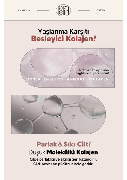 Kolajen Içeren Büyük Boy Nemlendirici Krem Lamelin Collagen 4 In 1 Cream 100ML