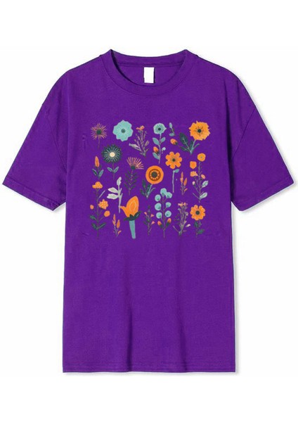 Çiçek Baskılı Unisex T-Shirt fiyatları