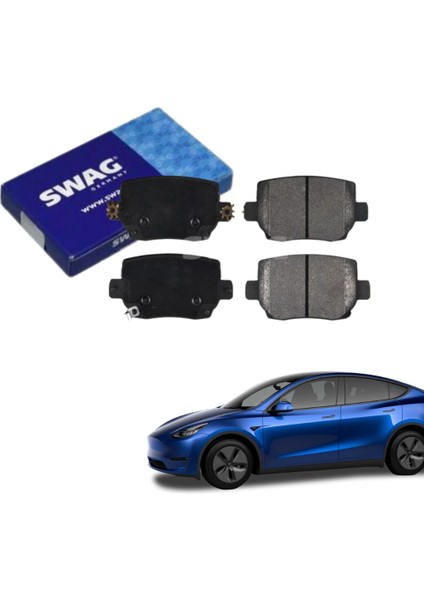 Tesla Model Y / Model 3 Arka Fren Balatası Takımı, Sport Paket, Swag Marka