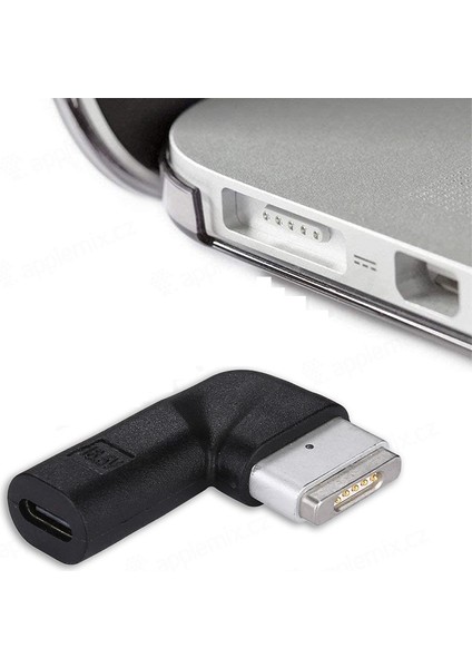 Type-C To Magsafe 2 85W A Kadar Destekli 90 Derece Çevirici Adaptör