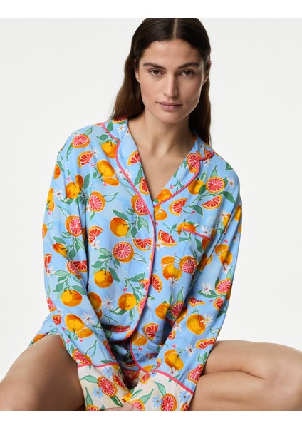 Marks & Spencer Çiçek Desenli Pijama Üstü