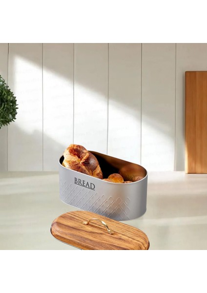 Tabula Rosa Home Yeni Desen Detaylı Premium Metal Ekmeklik