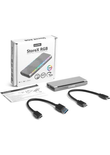Dk-Ac-Dsem6 USB 3.1 Type-C M.2 Nvme -Ngff LED Göstergeli Disk Kutusu fiyatları