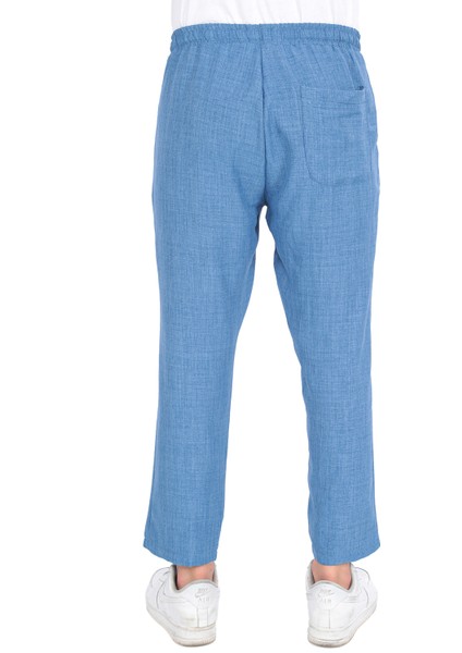 Yeni Sezon Erkek Keten Görünümlü Pantolon , Yazlık Rahat Kesim Beli Lastikli Pantolon fırsatları