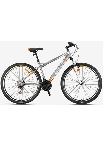 Vortex 4.0 - 29INÇ Mtb - 16 - 21 Vites - V.b. (Papuç Fren) - Mat Füme-Neon Turuncu/gri