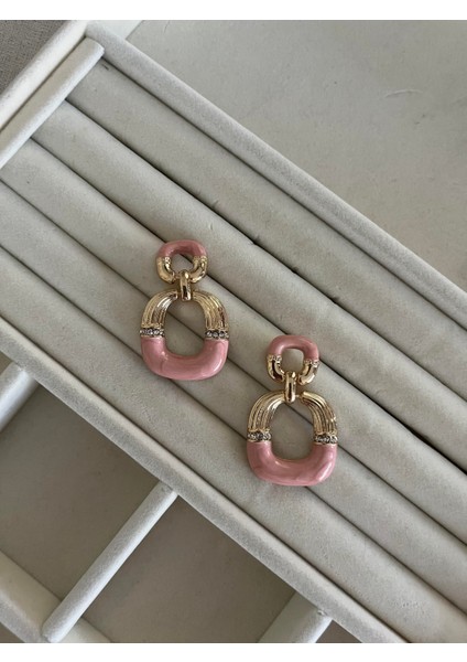 Vintage Pembe Gold Küpe