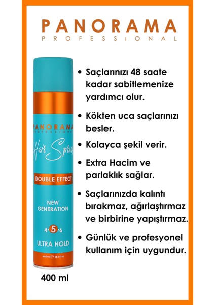 Panorama Professional Kırılma Ve Hasar Önleyici Bakım Seti 2 Kat Güçlü Saçlar 12 Etki 1 Arada/400 Ml X2 Şampuan + Saç Spreyi 3'lü Set vegan