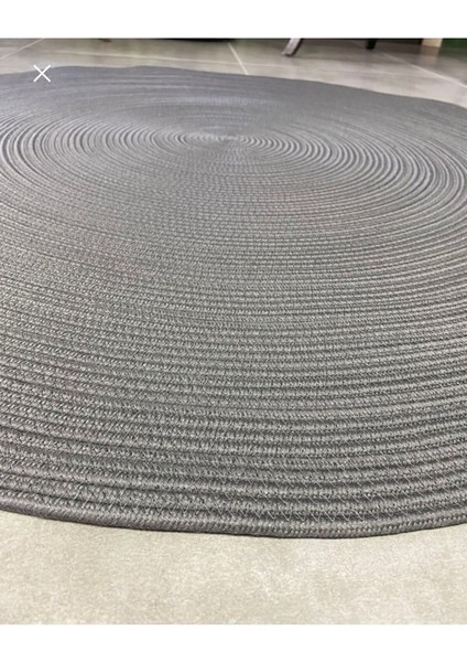 Hasır Jüt Halı El Örgüsü Halı Kilim Yıkanabilir Çift Taraflı Yuvarlak