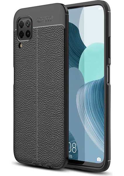 Huawei P40 Lite Kılıf Niss Deri Görünümlü Silikon