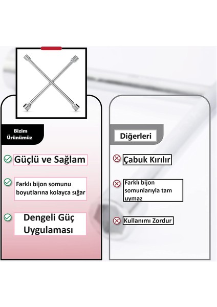 Kamyonet Için Profesyonel Jant Bijon Anahtarı