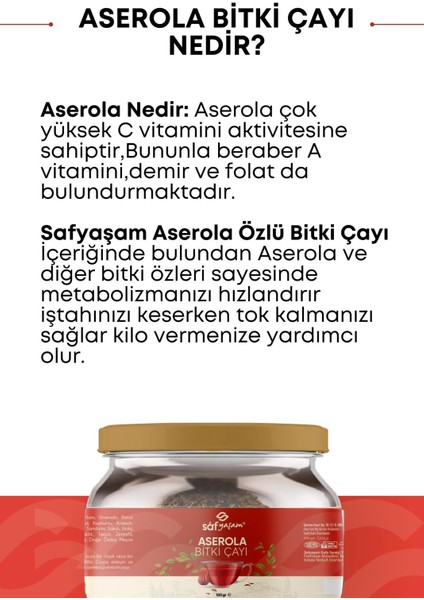 Aserola Özlü Form Detox Bitki Çayı Tozu Net 150GR