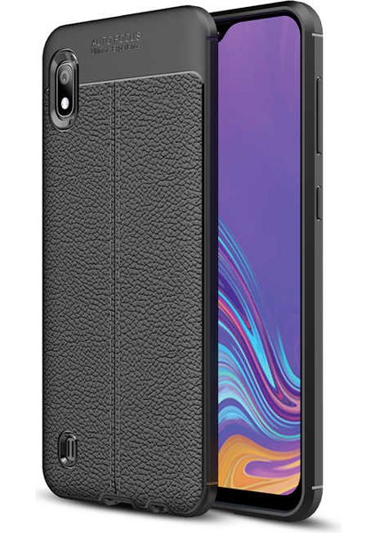 Samsung Galaxy A10 Kılıf Niss Deri Görünümlü Silikon
