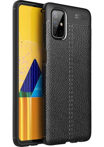 Samsung Galaxy M51 Kılıf Niss Deri Görünümlü Silikon