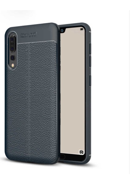 Huawei P20 Pro Kılıf Niss Deri Görünümlü Silikon