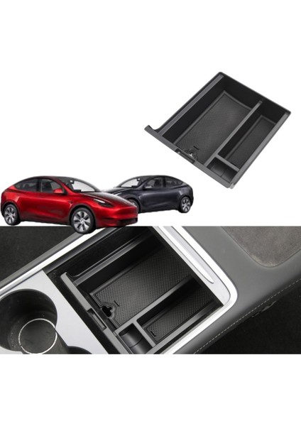Tesla Model Y / Model 3 Orta Konsol Düzenleyici Üst , Siyah Renk Seçeneği Ile