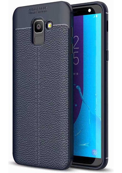 Samsung Galaxy J6 Kılıf Niss Deri Görünümlü Silikon