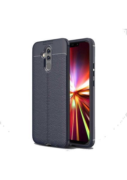 Huawei Mate 20 Lite Kılıf Niss Deri Görünümlü Silikon