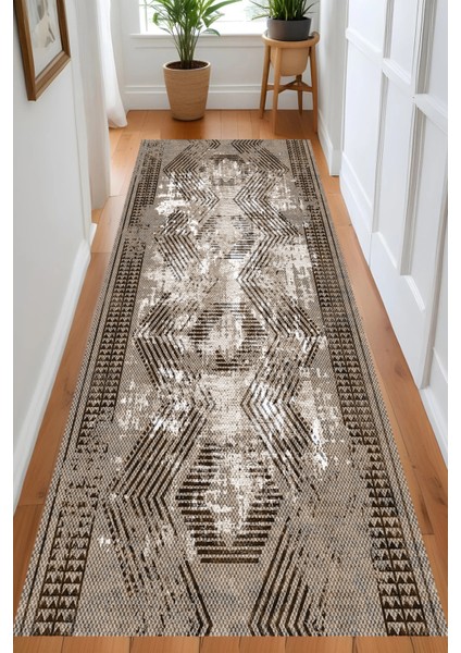 Dijital Baskı Yıkanabilir Kaymaz Taban Salon Halısı ve Yolluk LN078-FNL352