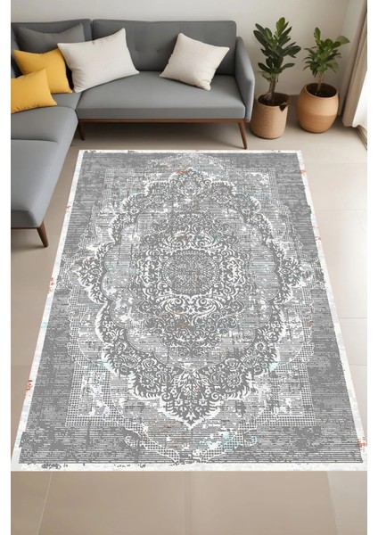 Dijital Baskı Yıkanabilir Kaymaz Taban Salon Halısı ve Yolluk LN108-FNL414