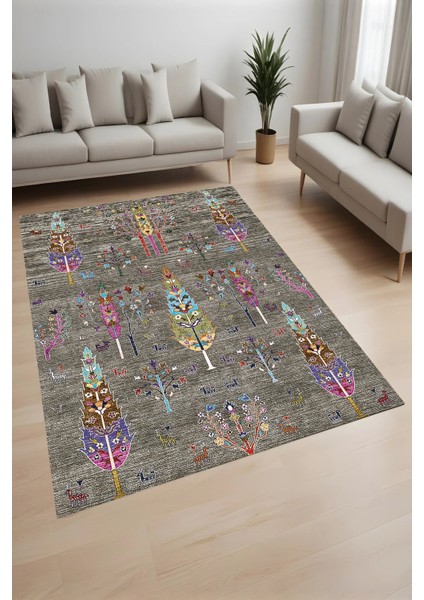 Dijital Baskı Yıkanabilir Kaymaz Taban Salon Halısı ve Yolluk LN128-FNL434