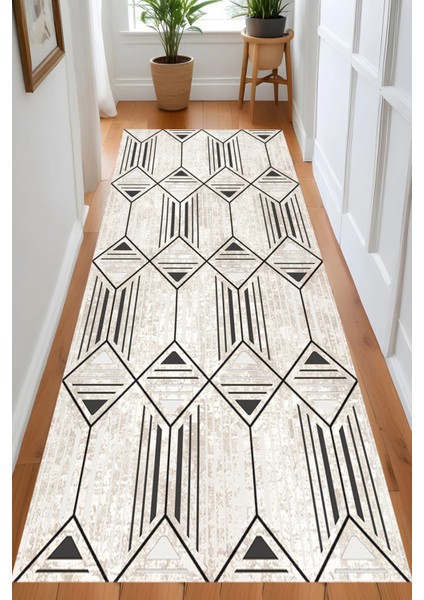 Dijital Baskı Yıkanabilir Kaymaz Taban Salon Halısı ve Yolluk RVG0875-FNL85