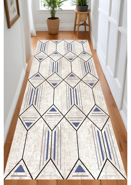 Dijital Baskı Yıkanabilir Kaymaz Taban Salon Halısı ve Yolluk RVG0873-FNL83