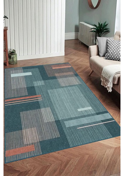 Dijital Baskı Yıkanabilir Kaymaz Taban Salon Halısı ve Yolluk LNA0958-FNL207