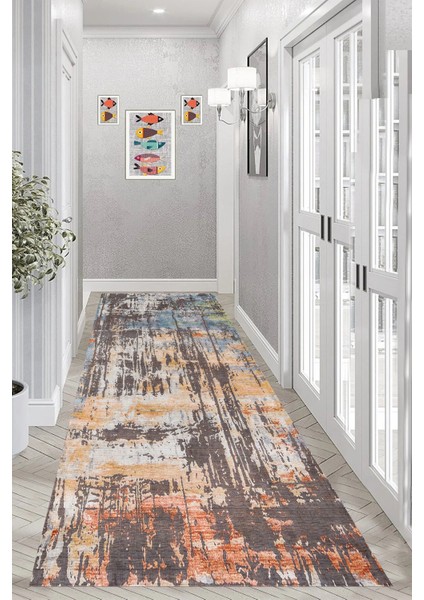 Dijital Baskı Yıkanabilir Kaymaz Taban Salon Halısı ve Yolluk LNA0965-FNL214