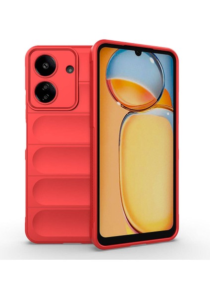 Xiaomi Poco C65 Kılıf Esnek Tpu Oyuklu Arka Yüzey Tasarımlı Zore Etnik Silikon Kapak