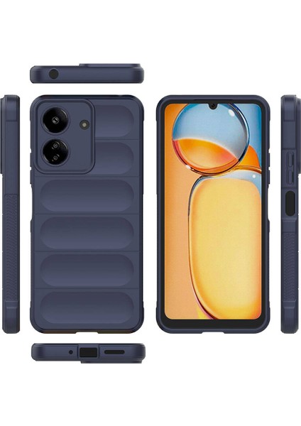 Xiaomi Poco C65 Kılıf Esnek Tpu Oyuklu Arka Yüzey Tasarımlı Zore Etnik Silikon Kapak