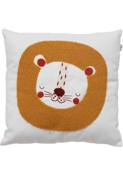 Lion Bebek Dolgulu Kırlent (40x40 Cm)