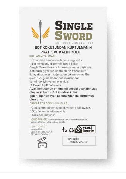 Ayak Koku Önleyici Set 12'li