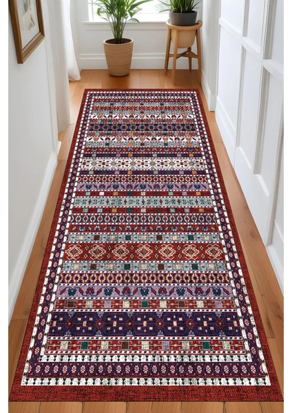 Dijital Baskı Yıkanabilir Kaymaz Taban Salon Halısı ve Yolluk LN132-FNL437